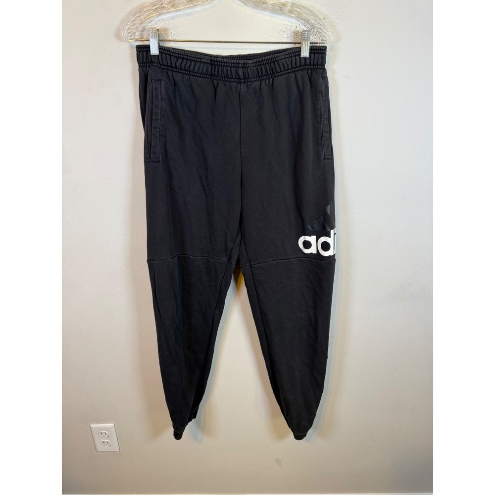 Adidas Mens Sweatpants Large Graphic Logo Black L
